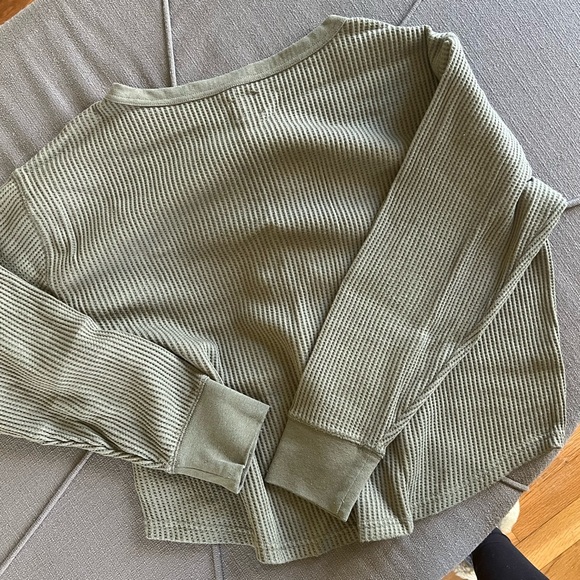 Olive Green Ribbed Bottoms - Picture 7 of 7